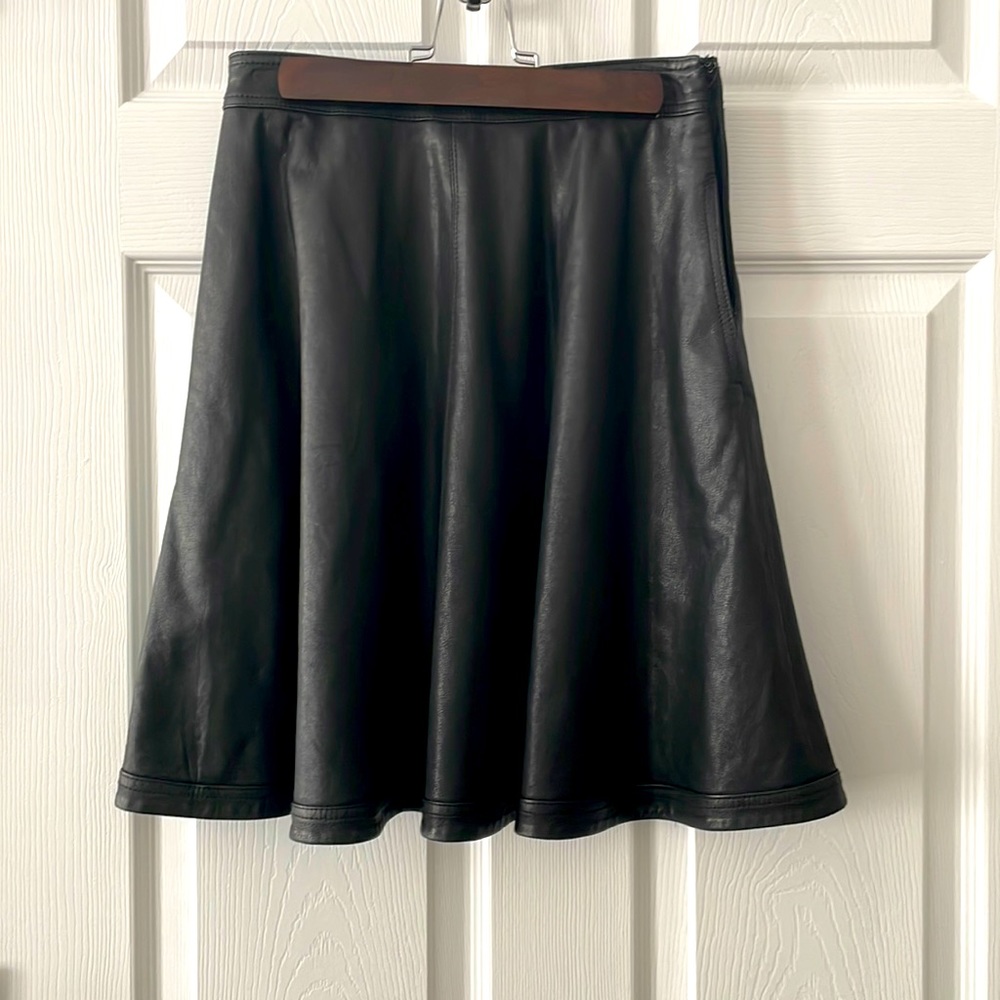 DVF leather skirt